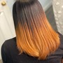 Cocktail cut(relaxer,cut and color)