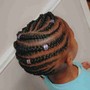 Kid's scalp Braids w/weave