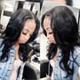 Partial Sew In( half up half down)