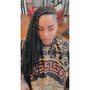 Small/ medium feed in Braids w/ added hair