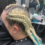 Large Feed-in Ponytail