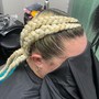 Large Feed-in Ponytail