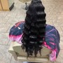 Half up and half down sew in