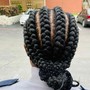 Cornrows on natural hair without extensions