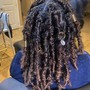 End of back Faux Locs