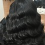 Wash + Silk Press +  Partial Microlinks Extensions