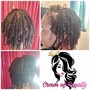 Stitch braids Man bun natural hair