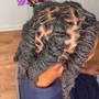 Two strand twist kinky hair added on natural hair as well