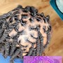 Two strand twist kinky hair added on natural hair as well