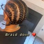 Braid down for weaves or wigs