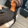 Big Sideways feed in braids