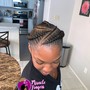 Small Straight back Cornrows