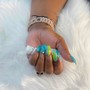 The Glow Acrylic Overlay w/gel polish