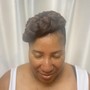 Natural updo with hair added