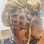 Natural updo with hair added