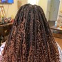 Small bohemian Knotless braids