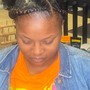 Two Feed In Braid Style ( Hair  Included)