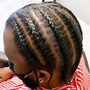 Boy Cornrows with shampoo