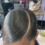 Sleek  ponytail