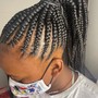 Feed In Ponytail w/ Small Braids