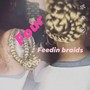 4 Goddess stitch  feed in braids Braids