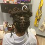 Loc Maintenance palm twist w/ updo