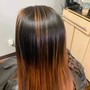 Shampoo and Style (relaxed hair)