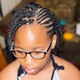 Feathers  Braids: short