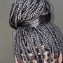 Smedium knotless braids