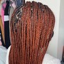 Smedium knotless braids