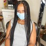 Medium Knotless Single Braids