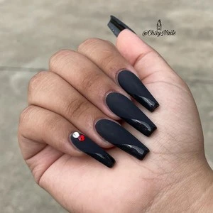 Grey nails aesthetic baddie 2021  Acrylic nails, Long square acrylic nails,  Long acrylic nail designs