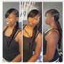 Half feed-in half sew in “Braid touch up”