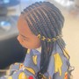 Fulani braids into ponytail