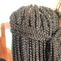 Small Bohemian Knotless Box Braids -mid back