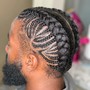 Mens Cornrows straight back