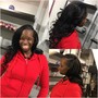 Partial Sew In( half up half down)