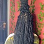 Smedium soft locs with rubber bands