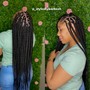 Medium Waist length  Knotless braids