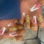 Hand Painted French Tip Full Set