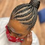 Kid's Knotless Braids w/curls or beads