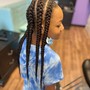 Kid's Knotless Braids w/curls or beads