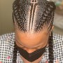 Mens Cornrows straight back