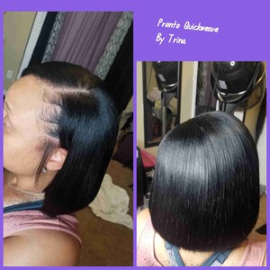 glueless quick weave with closure