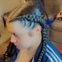 Small boho knotless braids