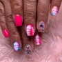 3D nail art/nail charms/air brush/raw glitter