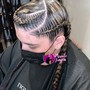 Small Straight back Cornrows