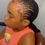 Braids into ponytail