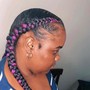 2 feed-in stitch braids