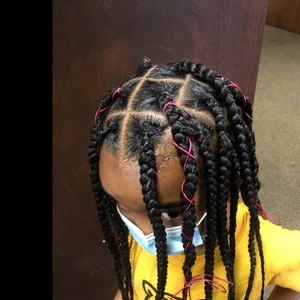 Kid knotless braids + beads 😍😍❤️ #hairbydeee #daytonhairstylist #col, Knotlessbraids